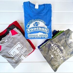 Boys Lot of 25 Short Sleeve School & Camp Tee Shirts Great for Smocks or Play